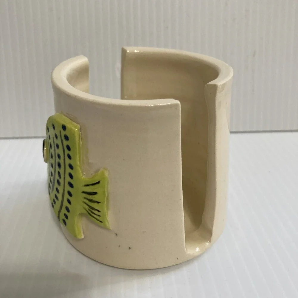 Ceramic Hand Crafted FISH Sponge Holder 3